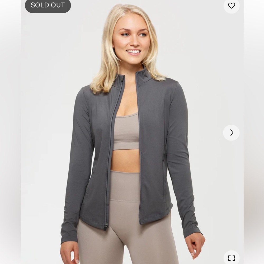 Athletic jacket/yoga jacket in graphite